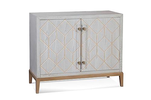 Perrine Wood Hospitality Cabinet in Graphite Gray by Bassett Mirror