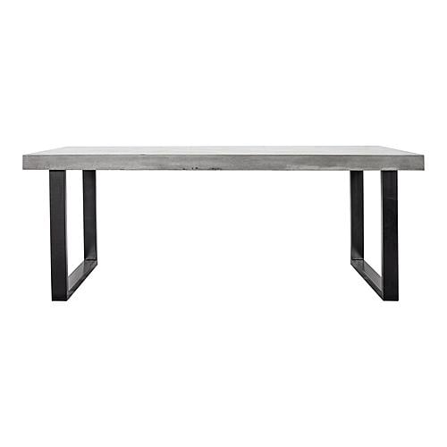 Jedrik Large Outdoor Dining Table Dark Grey by Moe's Home Collection