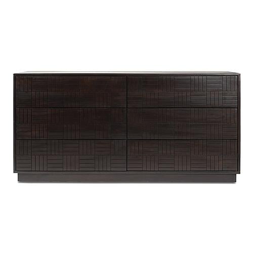 Denman 6 Drawer Dresser Dark Brown by Moe's Home Collection