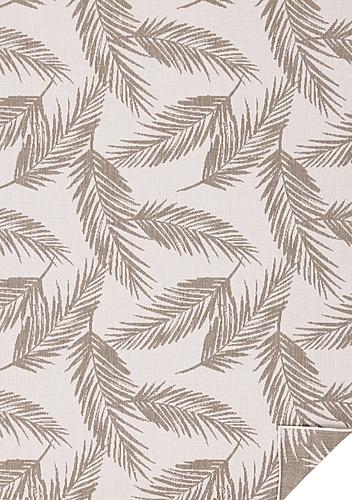 Bristol Beige Cream Leaf Motif Reversible Rug by Kalora