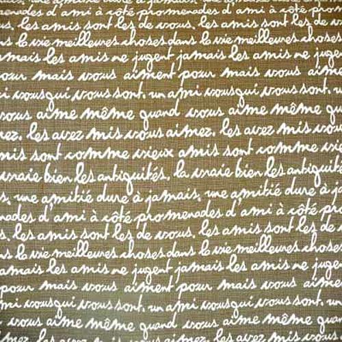 French Script Futon Cover by CottonBelle