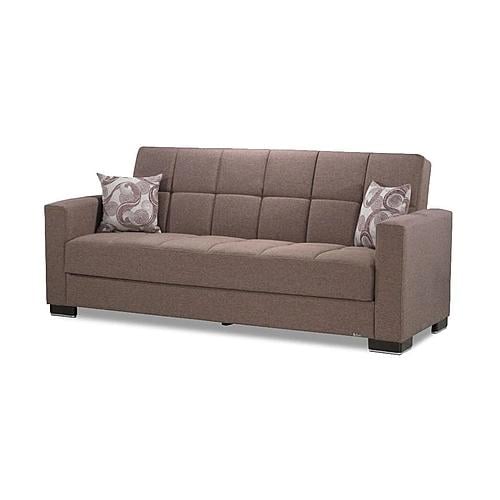 Armada Upholstered Convertible Sofabed w/Storage, #12 Brown - Chenille by Casamode