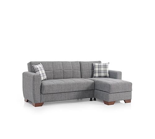 Barato Fabric Convertible Lounge Sectional w/Storage - Gray by Casamode