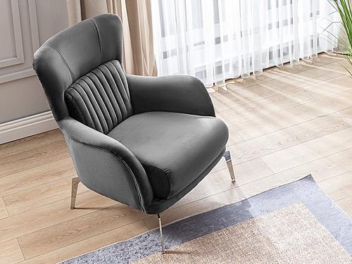 Escalade Upholstered Modern Accent Chair - Gray by Casamode