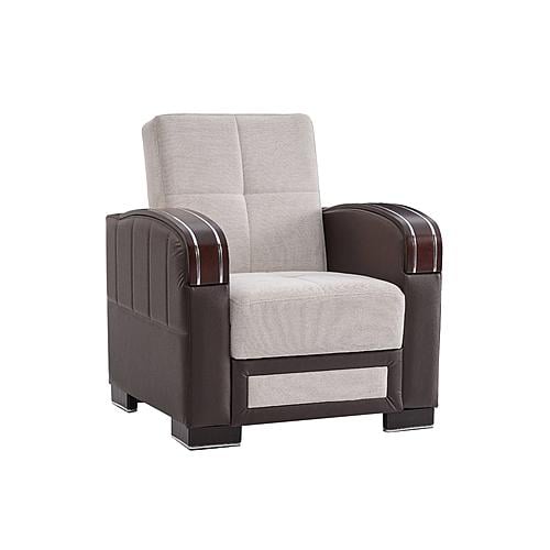 Maya Convertible Armchair w/Storage - Cream by Casamode