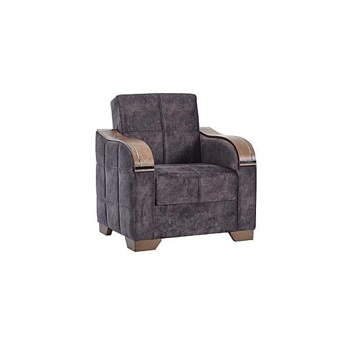 Saphire Convertible Armchair w/Storage - Brown by Casamode
