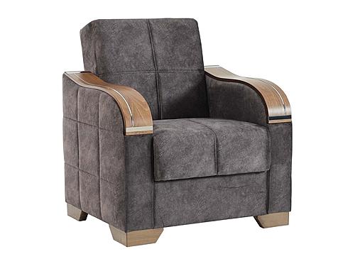 Saphire Convertible Armchair w/Storage - Gray by Casamode