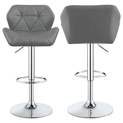 Berrington Adjustable Bar Stools Chrome and Grey (Set of 2) by Coaster