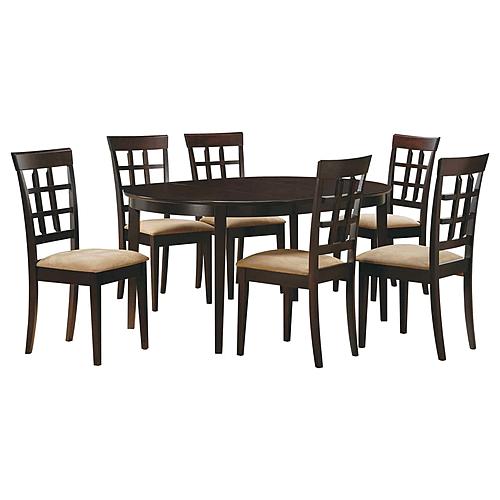 Gabriel 7-piece Extension Leaf Dining Table Set Cappuccino by Coaster