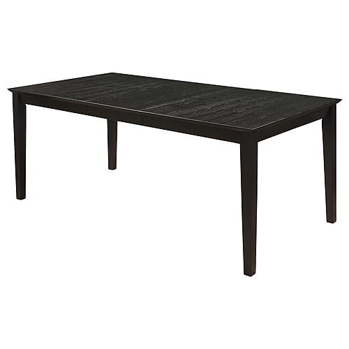 Louise Rectangular Dining Table with Extension Leaf Black by Coaster