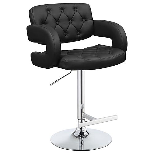 Brandi Adjustable Bar Stool Black and Chrome by Coaster