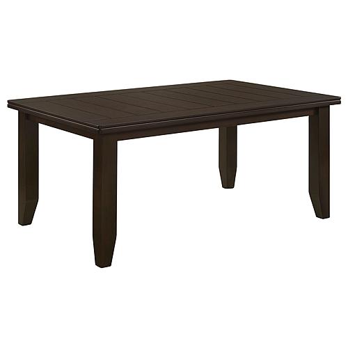 Dalila Dining Room Set (Dining Table, 4 Chairs) Cappuccino and Black by Coaster
