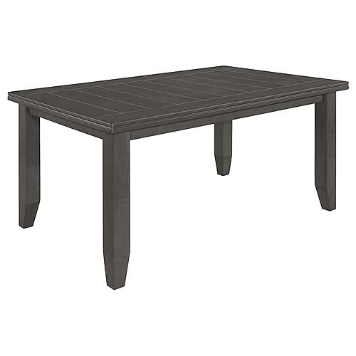 Dalila Rectangular Plank Top Dining Table Dark Grey by Coaster