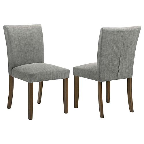 Cantley Upholstered Dining Side Chair Grey (Set of 2) by Coaster