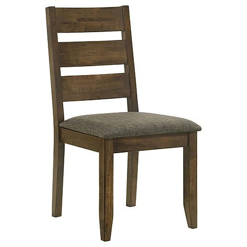 Alston Ladder Back Dining Side Chairs Knotty Nutmeg and Brown (Set of 2) by Coaster