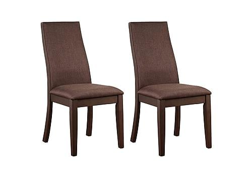 Spring Creek Upholstered Side Chairs Rich Cocoa Brown (Set of 2) by Coaster