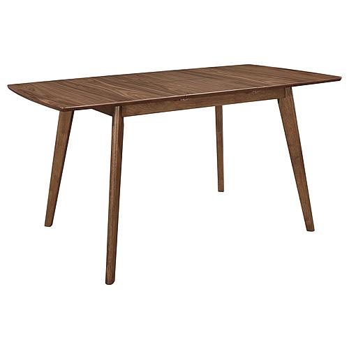 Alfredo Dining Room Set (Dining Table, 4 Chairs) Natural Walnut and Grey by Coaster