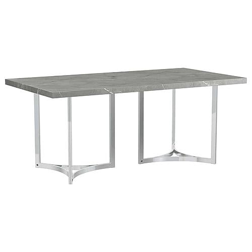 Sterling 72-inch Rectangular Dining Table Grey Faux Marble by Coaster