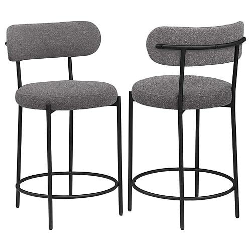 Viola Boucle Upholstered Counter Chair Grey (Set of 2) by Coaster