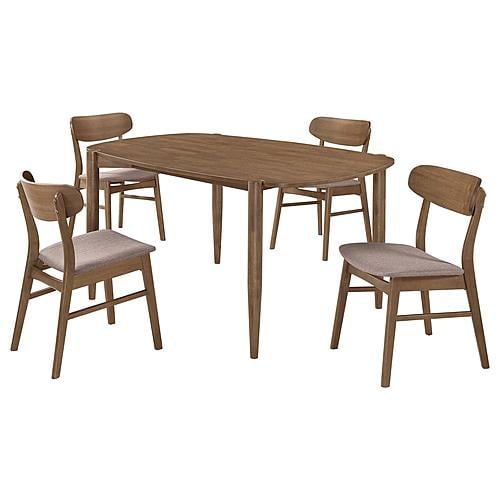 Dortch 5-piece Oval Solid Wood Dining Set Walnut by Coaster