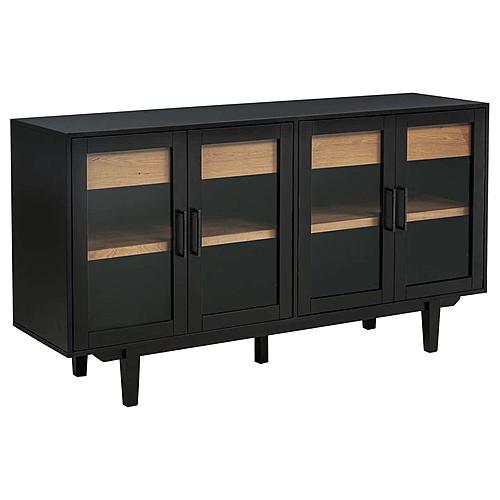 Middleton 4-Door Sideboard Server w/Dual Drawers Black by Coaster