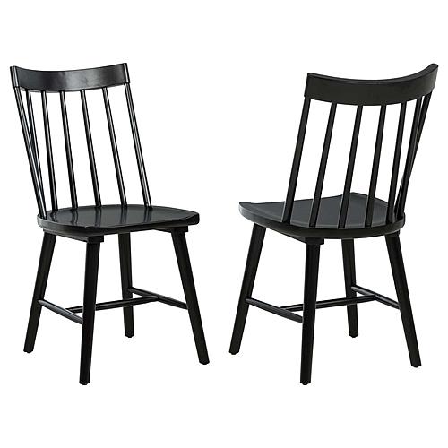 Middleton Solid Wood Dining Side Chair Black (Set of 2) by Coaster