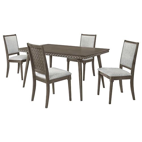 Onslow 5-piece 59-inch Rectangular Dining Set Dark Brown by Coaster