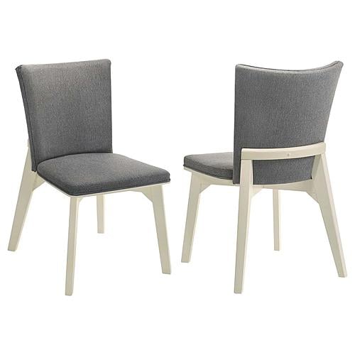 Biloxi Upholstered Dining Side Chair Grey (Set of 2) by Coaster