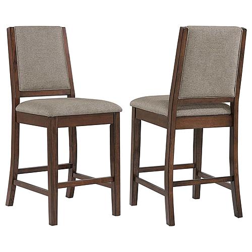 Patterson Upholstered Counter Chair Mango Oak (Set of 2) by Coaster