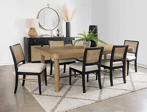 Arini 7-piece Extension Leaf Dining Table Set Black by Coaster
