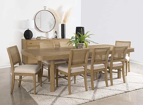 Arini 9-piece Extension Leaf Dining Table Set Sand Wash by Coaster