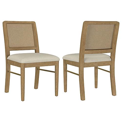 Arini Rattan Cane Dining Side Chair Sand Wash (Set of 2) by Coaster