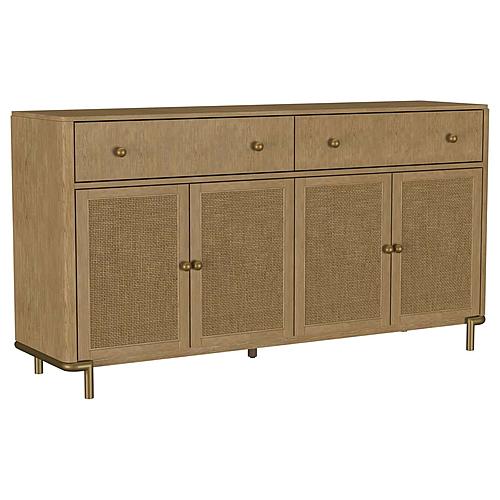 Arini 2-Drawer Cane Door Dining Sideboard Server Sand Wash by Coaster