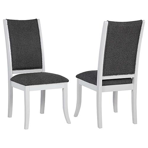 Judd Upholstered Dining Side Chair Pearl White (Set of 2) by Coaster
