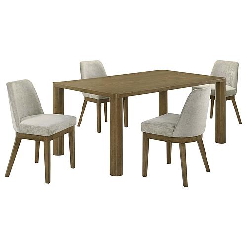 Castlewood 5-piece 71-inch Rectangular Dining Set Brown Oak by Coaster