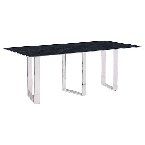 Desden 79-inch Rectangular Sintered Stone Dining Table Grey by Coaster