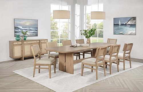Kailani 10-piece Wood Dining Set w/Sideboard Beige Oak by Coaster