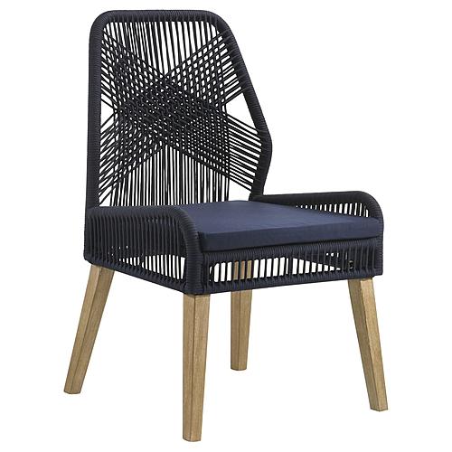 Nakia Woven Rope Dining Chairs Dark Navy (Set of 2) by Coaster
