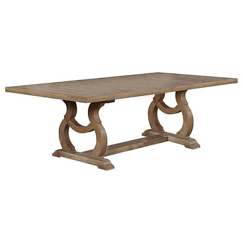 Brockway Rectangular Trestle Dining Set (Dining Table, 4 Chairs) Light by Coaster