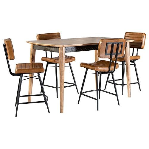 Partridge 5-piece Counter Dining Set Sheesham and Camel by Coaster