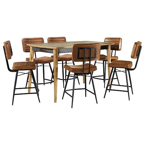 Partridge 7-piece Counter Dining Set Sheesham and Camel by Coaster
