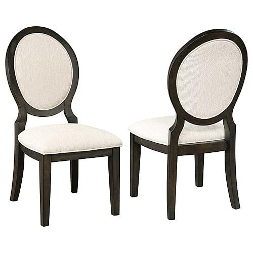 Twyla Oval Back Dining Side Chair Dark Cocoa (Set of 2) by Coaster