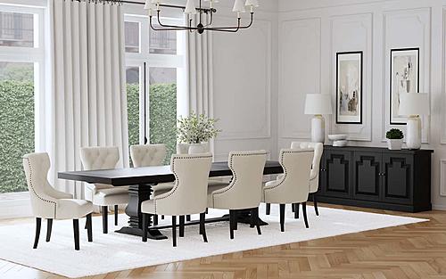 Florence 9-piece 126-inch Extension Dining Table Set Beige by Coaster