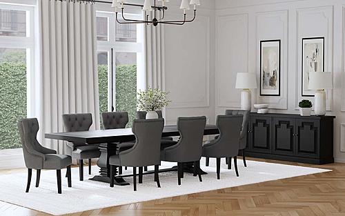 Florence 9-piece 126-inch Extension Dining Table Set Grey by Coaster
