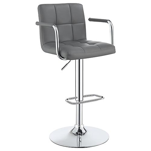 Palomar Adjustable Height Bar Stool Grey and Chrome by Coaster