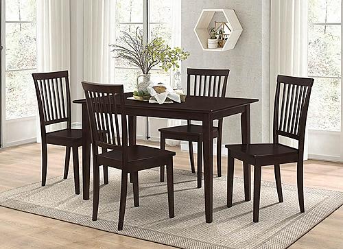 Gomez 5-piece Rectangular Dining Table Set Cappuccino by Coaster
