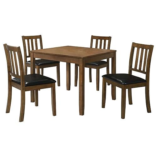 Parkwood 5-piece Square Dining Table Set Honey Brown by Coaster