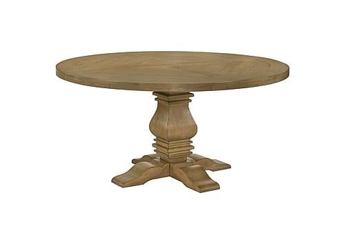 Florence 7-piece Round Dining Set Rustic Smoke and Oatmeal by Coaster