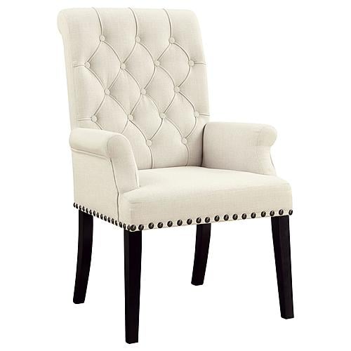 Alana Tufted Back Upholstered Arm Chair Beige by Coaster