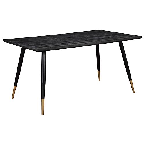 Zetta Rectangular Dining Table Black and Gold by Coaster